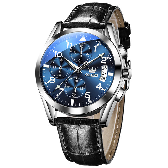 Relógio Olevs Masculino de Luxo e à Prova d' Água - Infinite Elegance