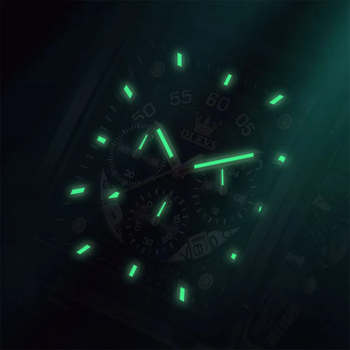 Relógio Olevs Masculino de Luxo e à Prova d' Água - Silentium Lux