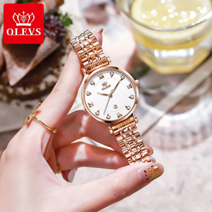 Relógio Olevs Feminino de Luxo e à Prova d' Água - Lady Diamond