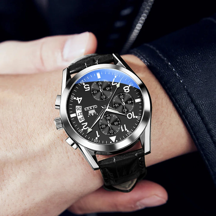 Relógio Olevs Masculino de Luxo e à Prova d' Água - Infinite Elegance